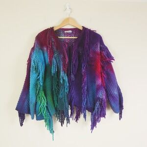 Ulla Johnson‎ Sweater Cardigan Tie Dye Fringe